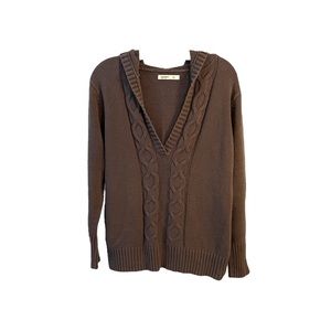 VINTAGE OLD NAVY HOODED SWEATER - BROWN
